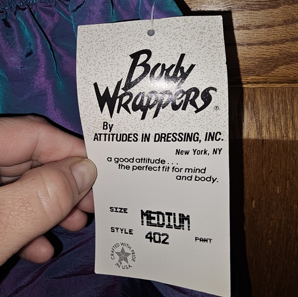 New Vintage Body Wrappers By Attitudes Style 402 Elastic Jogger Parachute Pants - Picture 7 of 14